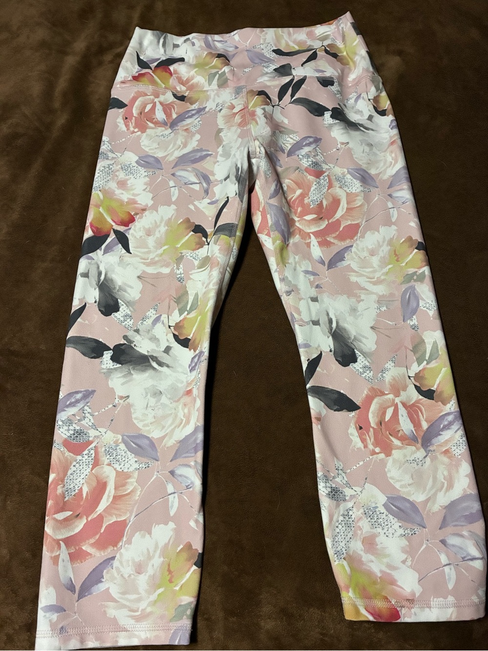 RBX Pink Floral Cropped leggings